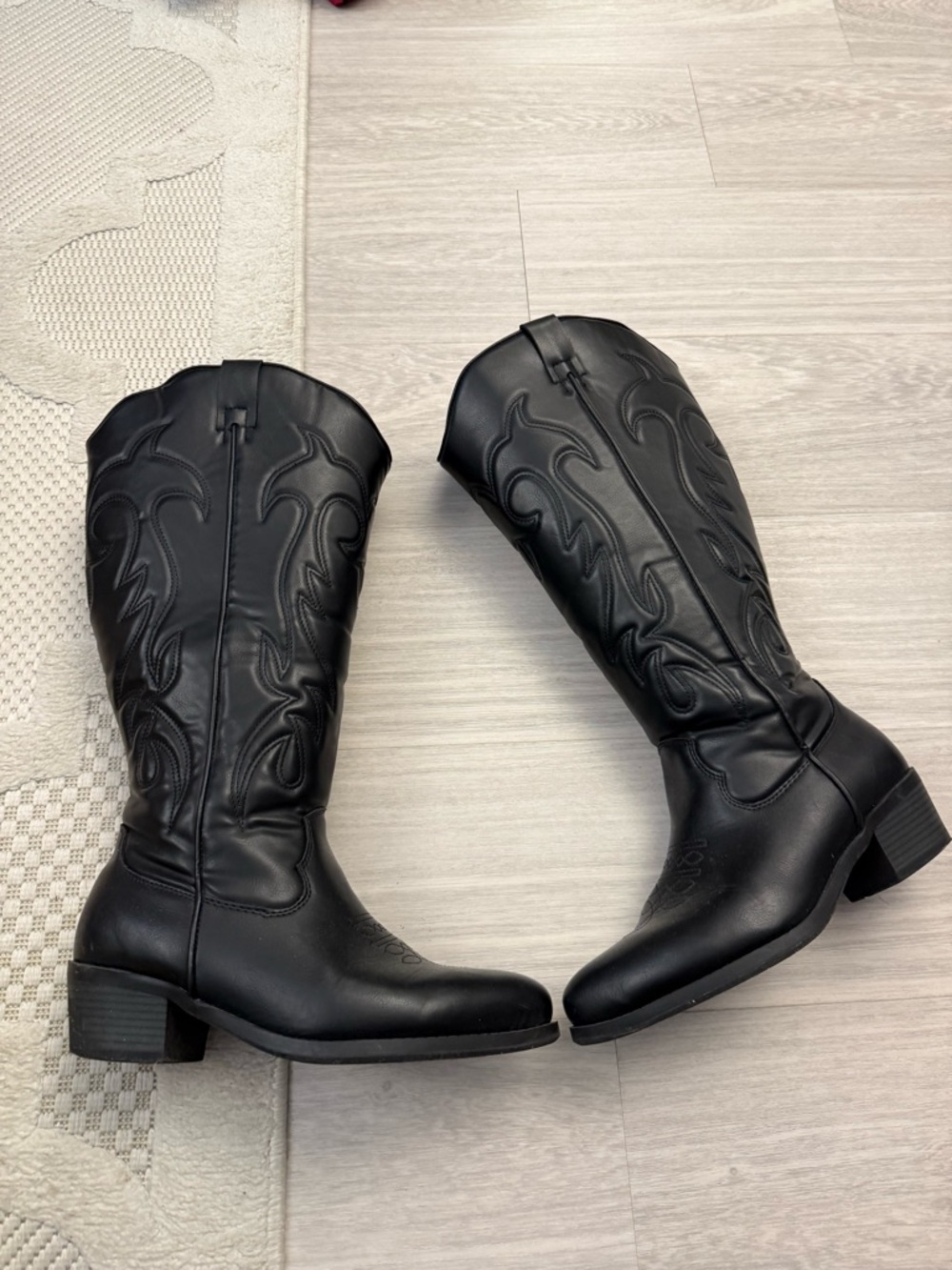 Torrid Black Western Cowboy Boots - Embroidered Shaft